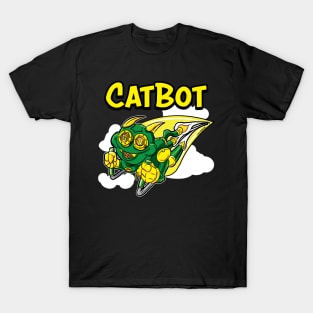 Cat Bot rocketing through the sky T-Shirt